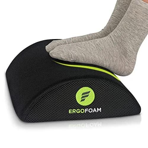 ErgoFoam Ergonomic Foot Rest for Under Desk at Work - Black Mesh | 44cm (17.3") thumbnail 1