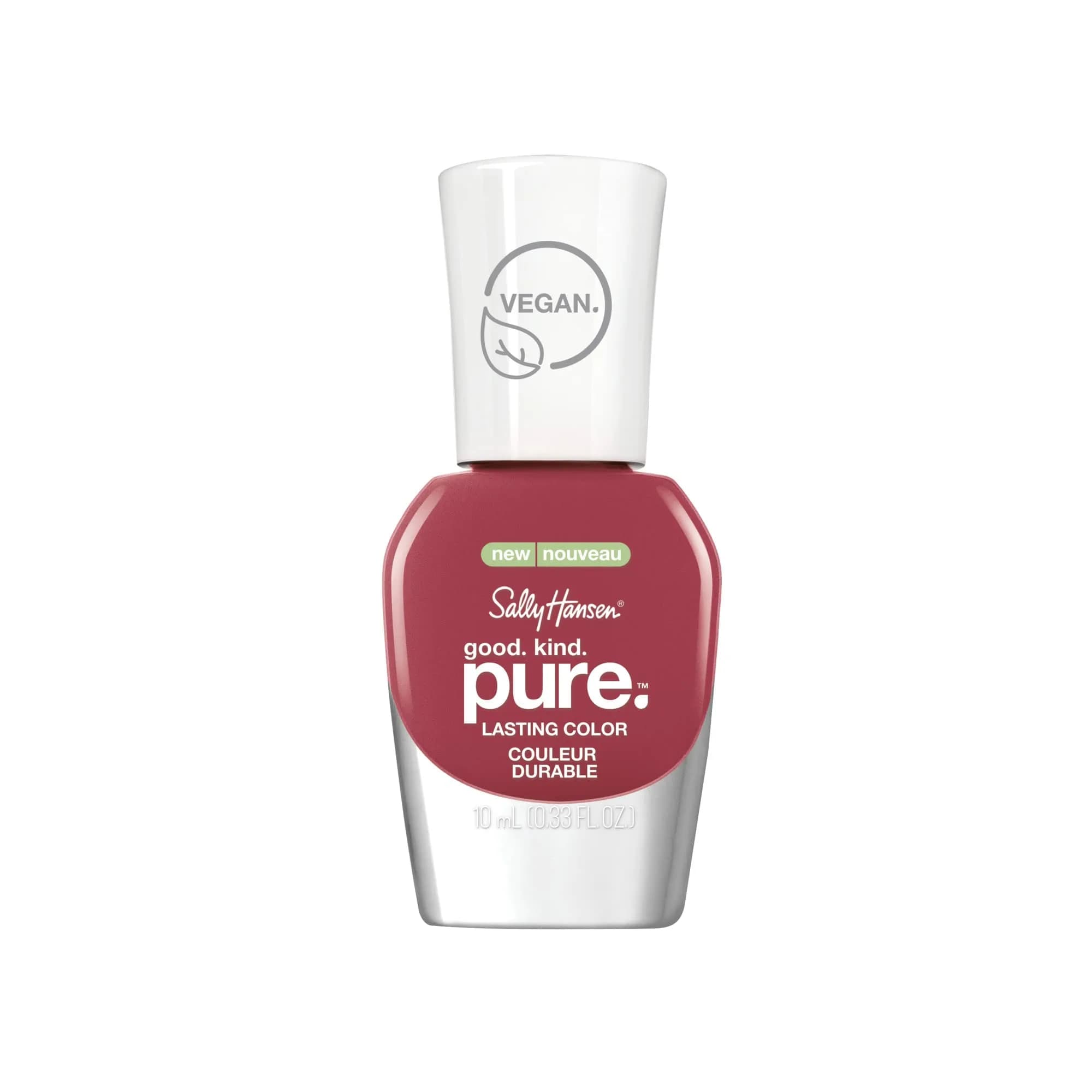 Sally Hansen Good. Kind. Pure. Vegan Nail Polish 0.33 Fl Oz | 16-Free, Plant-Based, Shiny, Eco-Rose - main product image