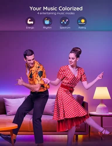 Govee RGBIC LED Strip Lights 10m (32.8ft) | Smart App Control for Bedroom, Kitchen, Party thumbnail 5