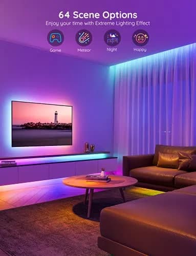 Govee RGBIC LED Strip Lights 10m (32.8ft) | Smart App Control for Bedroom, Kitchen, Party thumbnail 3