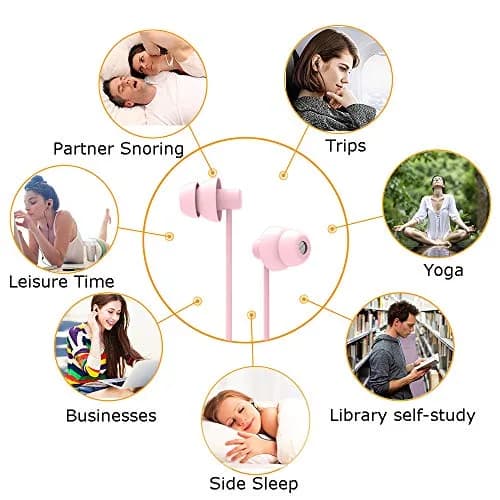 MAXROCK Sleep Earbuds with Soft Silicon Headphones Light Pink | Noise Isolating, Comfortable for Sleep & Sports thumbnail 4