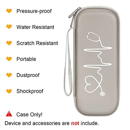 BOVKE Travel Carrying Case Compatible with 3M Littmann Classic III, Lightweight II S.E, MDF Acoustica Deluxe Stethoscopes – Extra Room for Accessories, Grey | Portable & Durable thumbnail 3