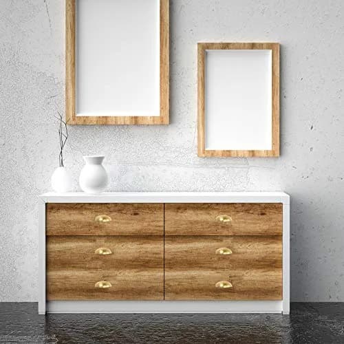 Goldenwarm 12 Pack 3 in Light Brass Bin Cup Pulls Brushed Gold Cabinet Handles | Elegant Drawer & Dresser Hardware thumbnail 5