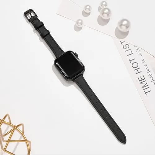 STIROLL Slim Leather Band Compatible with Apple Watch Series 12/11/10/9/8/7/SE 38/40/41/42mm | Elegant & Feminine thumbnail 8