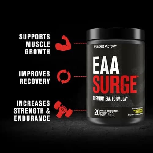Jacked Factory EAA Surge Essential Amino Acids Powder | Supports Muscle Growth & Recovery in India thumbnail 2