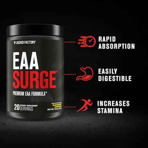 Jacked Factory EAA Surge Essential Amino Acids Powder | Supports Muscle Growth & Recovery in India thumbnail 3