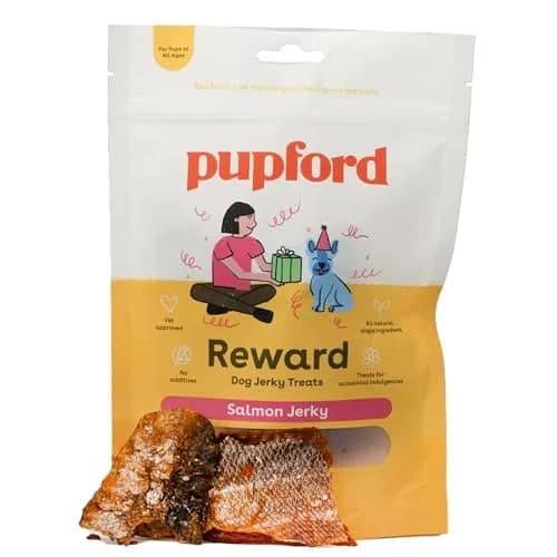 Pupford Salmon Dog Treats 4 oz | Natural, Single Ingredient, Low Calorie Reward thumbnail 1