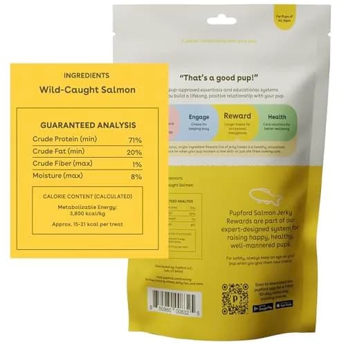 Pupford Salmon Dog Treats 4 oz | Natural, Single Ingredient, Low Calorie Reward thumbnail 2