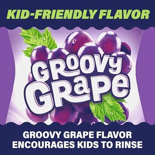 ACT Kids Anticavity Fluoride Rinse Groovy Grape 16.9 fl. oz. | Alcohol-Free Kids Mouthwash with Accurate Dosing Cup thumbnail 4
