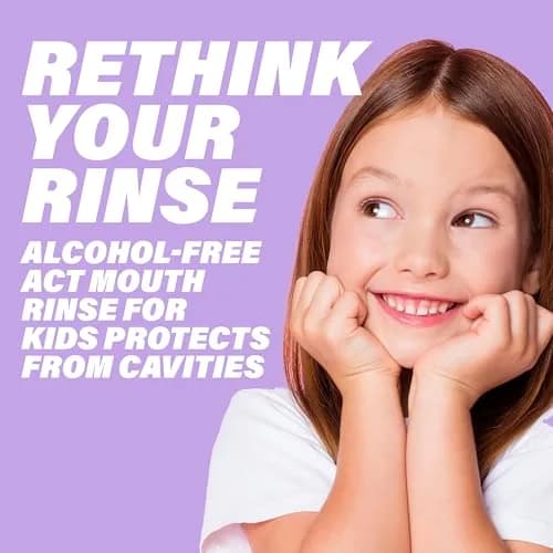 ACT Kids Anticavity Fluoride Rinse Groovy Grape 16.9 fl. oz. | Alcohol-Free Kids Mouthwash with Accurate Dosing Cup thumbnail 3