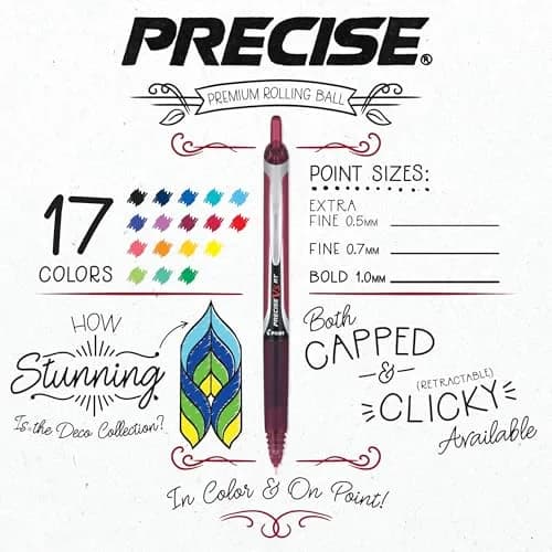PILOT Precise V10 RT Retractable Rollerball Pens, 1.0mm Bold Point, Purple, 12-Pack | Smooth Writing Liquid Ink thumbnail 4