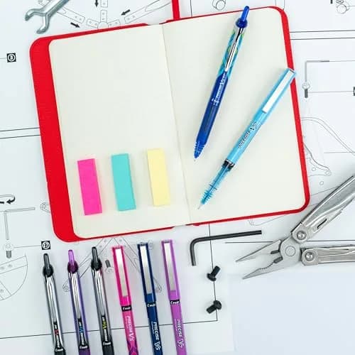 PILOT Precise V10 RT Retractable Rollerball Pens, 1.0mm Bold Point, Purple, 12-Pack | Smooth Writing Liquid Ink thumbnail 6