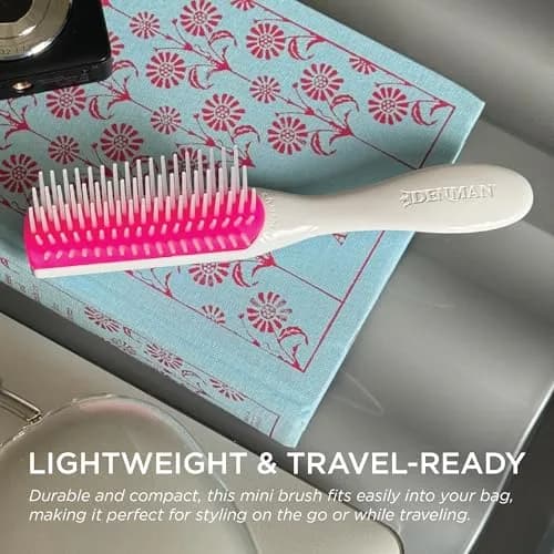 Denman Mini Curl & Blow-Dry Styling Brush D14 Kyoto Cherry Blossom | Define Curls, Smooth Frizz & Style Short Hair thumbnail 3