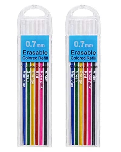 Tupalizy 0.7mm Colored Mechanical Pencil Leads | 6 Colors, 24PCS for Drawing & Writing thumbnail 1