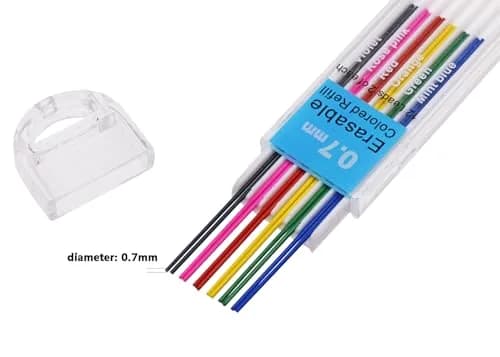 Tupalizy 0.7mm Colored Mechanical Pencil Leads | 6 Colors, 24PCS for Drawing & Writing thumbnail 8