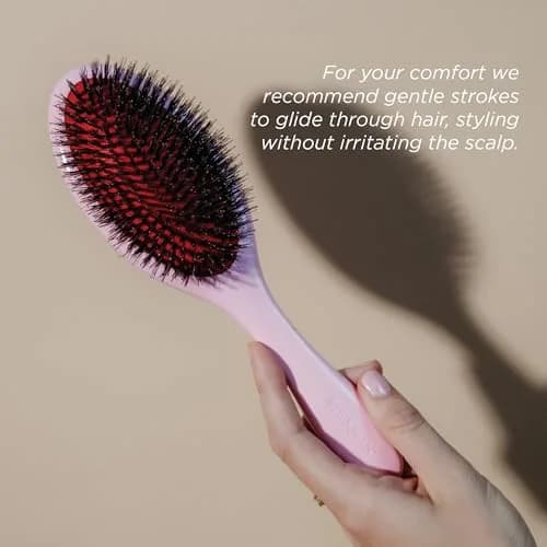 Denman Boar Bristle Hair Brush Pink Crush D81M | Smoothing, Shine, Detangling for All Hair Types thumbnail 5