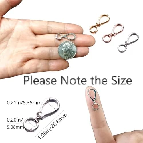 Zpsolution Swivel Bails for Pendants, Dual Ended Connector Charm | Interchangeable Jewelry Clasp (70-120 chars) thumbnail 2
