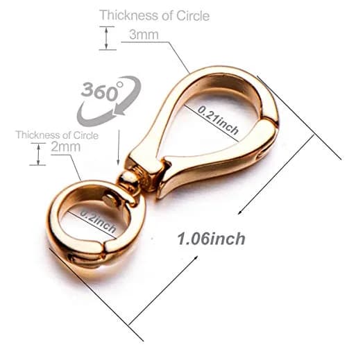 Zpsolution Swivel Bails for Pendants, Dual Ended Connector Charm | Interchangeable Jewelry Clasp (70-120 chars) thumbnail 3