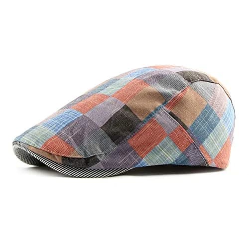 Gudessly Unisex Newsboy Cap Flat Ivy Gatsby Cabbie Driving Beret 55-60cm | Vintage Cotton Hat for Men & Women thumbnail 1