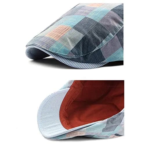 Gudessly Unisex Newsboy Cap Flat Ivy Gatsby Cabbie Driving Beret 55-60cm | Vintage Cotton Hat for Men & Women thumbnail 2