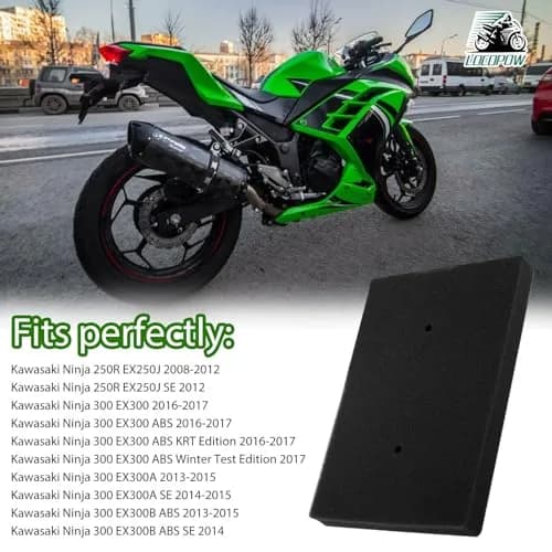 LOCOPOW Air Filter HFA2505 for Kawasaki Ninja 250R & 300 | OEM-Quality Replacement thumbnail 6