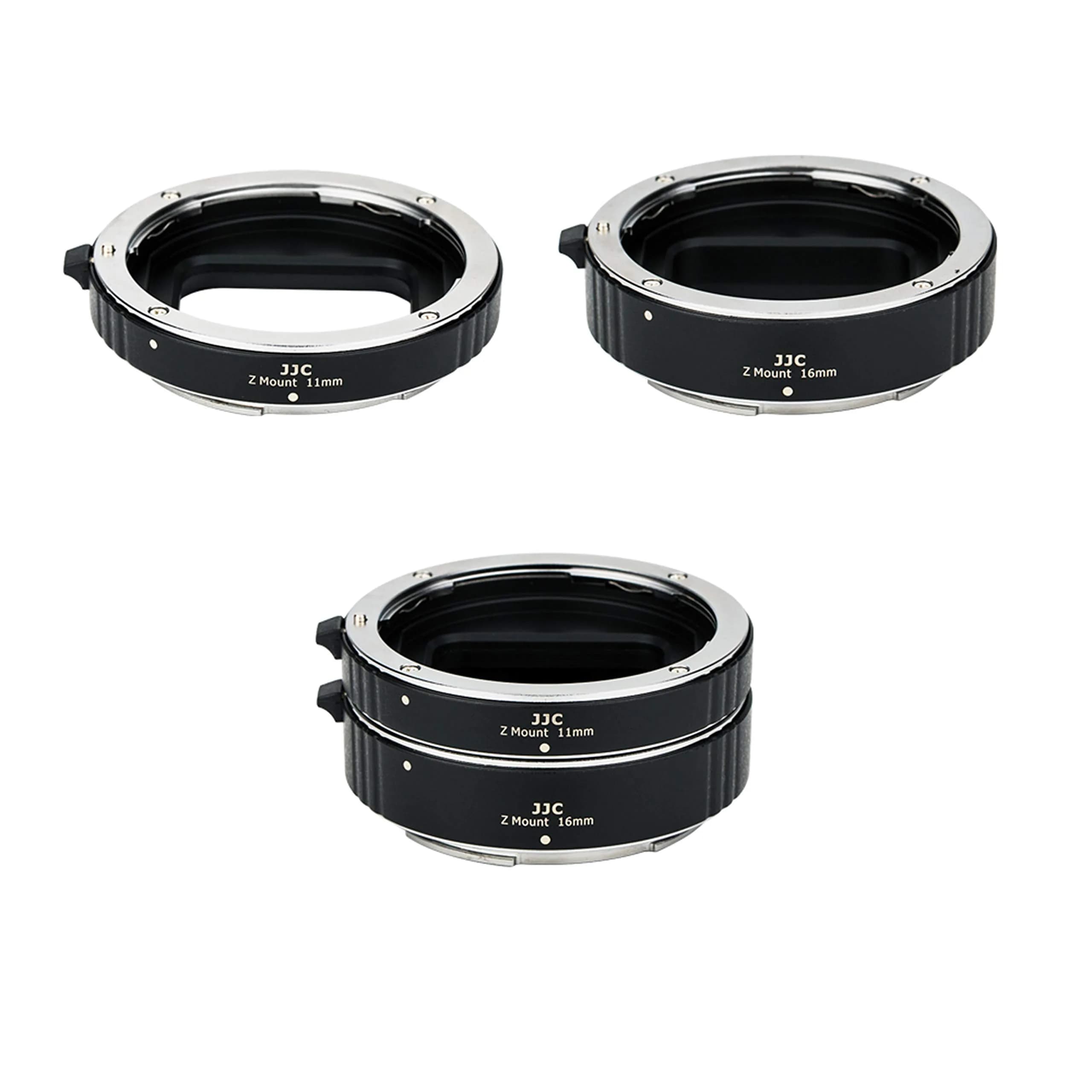 JJC Auto Focus Macro Extension Tube Set 11mm+16mm for Nikon Z Mount Cameras | Converts Lenses for Macro Photography - main product image