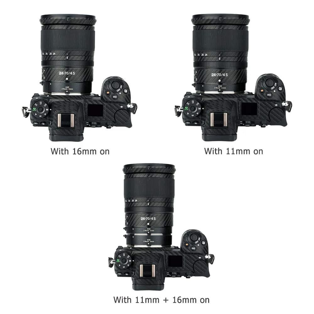 JJC Auto Focus Macro Extension Tube Set 11mm+16mm for Nikon Z Mount Cameras | Converts Lenses for Macro Photography - view 5