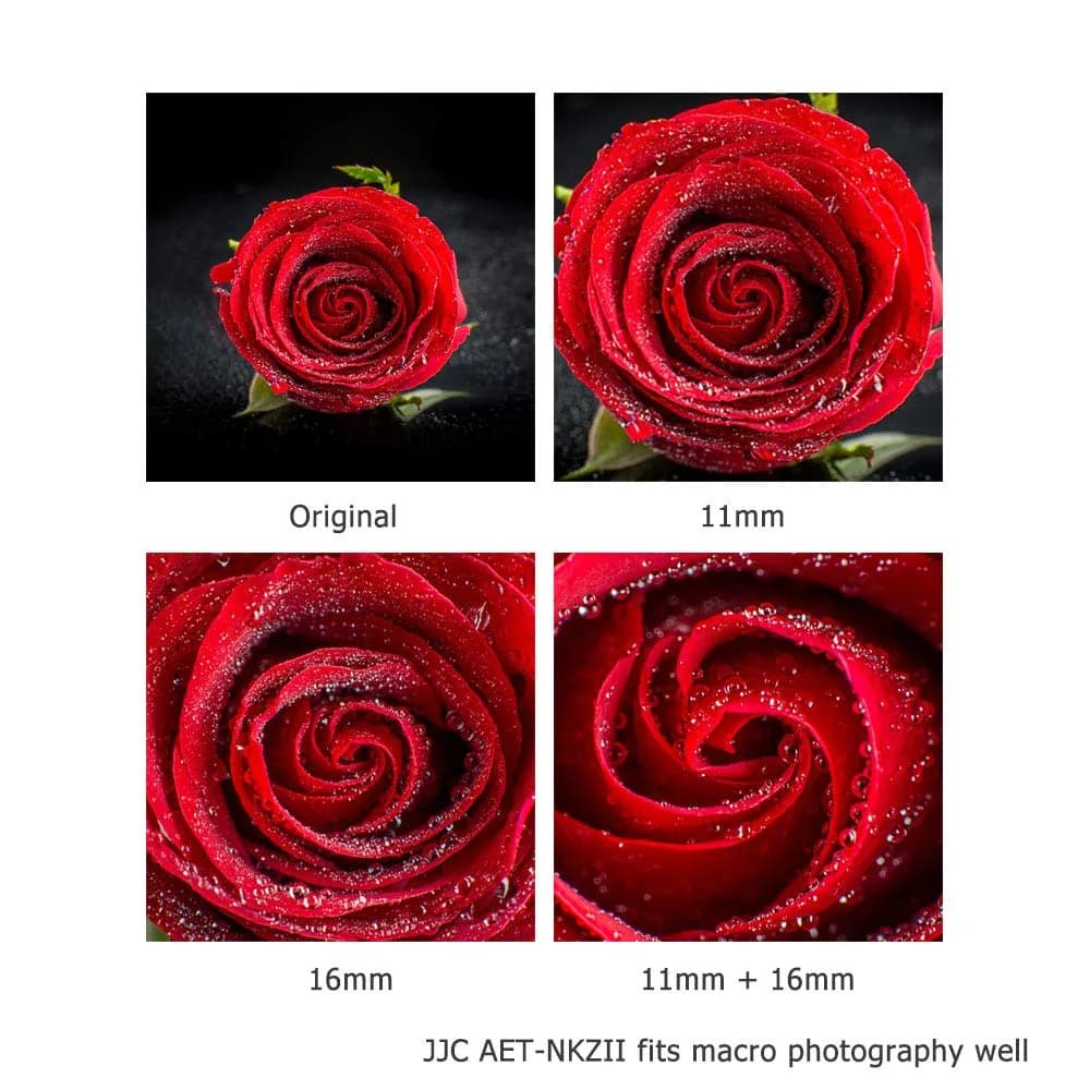 JJC Auto Focus Macro Extension Tube Set 11mm+16mm for Nikon Z Mount Cameras | Converts Lenses for Macro Photography - view 6