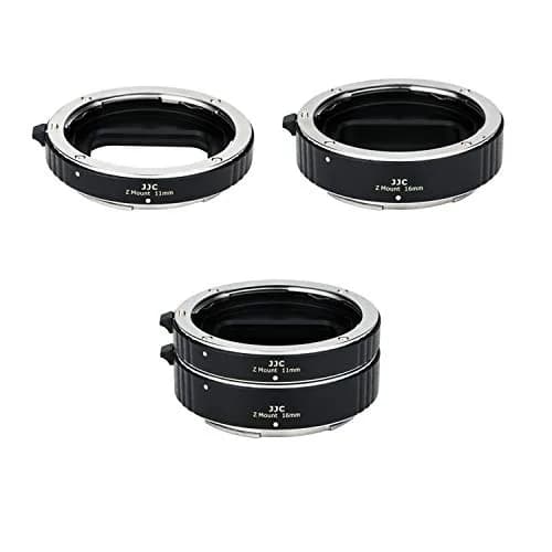 JJC Auto Focus Macro Extension Tube Set 11mm+16mm for Nikon Z Mount Cameras | Converts Lenses for Macro Photography thumbnail 1