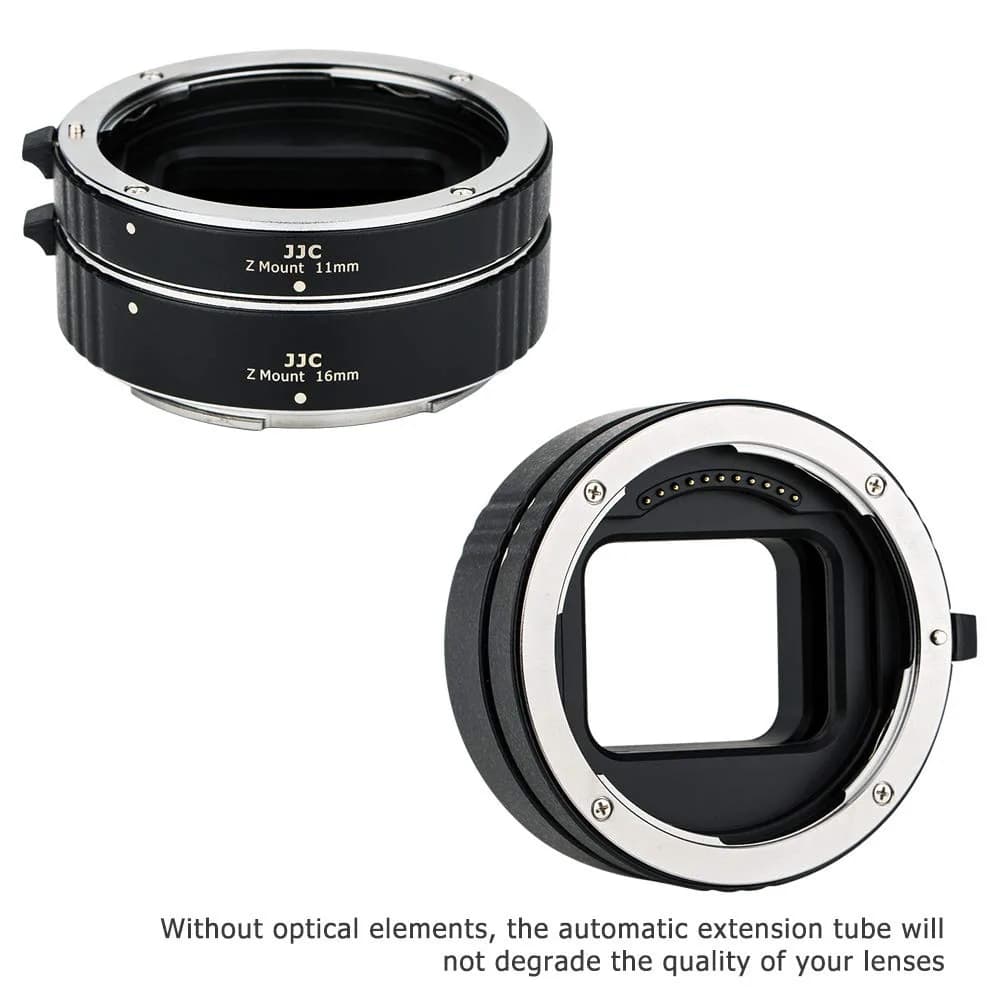 JJC Auto Focus Macro Extension Tube Set 11mm+16mm for Nikon Z Mount Cameras | Converts Lenses for Macro Photography - view 3