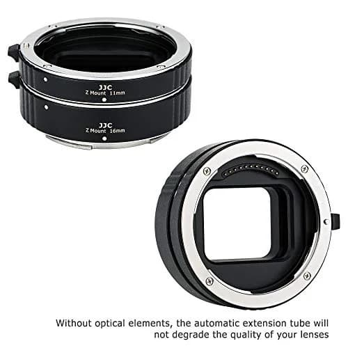 JJC Auto Focus Macro Extension Tube Set 11mm+16mm for Nikon Z Mount Cameras | Converts Lenses for Macro Photography thumbnail 3