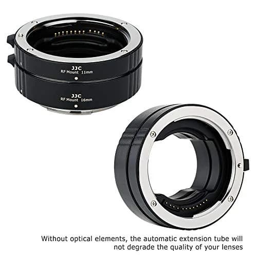 JJC Auto Focus Macro Extension Tube Set for Canon RF Mount Cameras & Lenses | 11mm & 16mm Tubes thumbnail 3