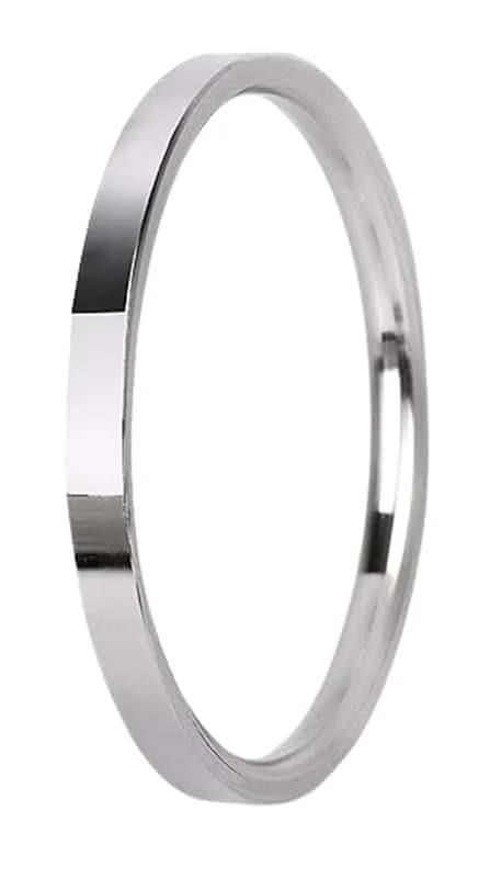 BISMAADH Plain Flat Stainless Steel Kada for Men & Women 7mm Thickness | Adjustable Size Bracelet - main product image