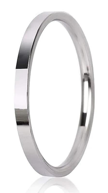BISMAADH Plain Flat Stainless Steel Kada for Men & Women 7mm Thickness | Adjustable Size Bracelet thumbnail 2