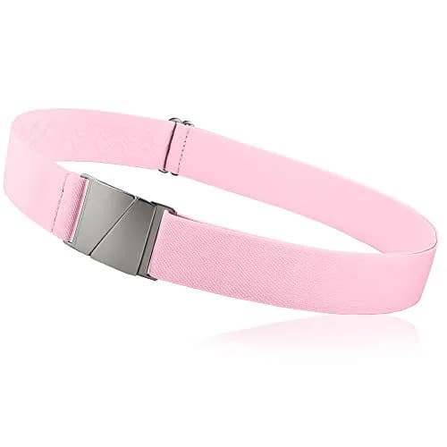 ONE-BELT No Show Invisible Elastic Belt for Women & Men 1.5 inch (3.8 cm) Pink | Adjustable, Non-Slip, Fits Waist Up to 50 Inch thumbnail 1