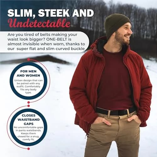 ONE-BELT No Show Invisible Elastic Belt for Women & Men 1.5 inch (3.8 cm) Pink | Adjustable, Non-Slip, Fits Waist Up to 50 Inch thumbnail 6