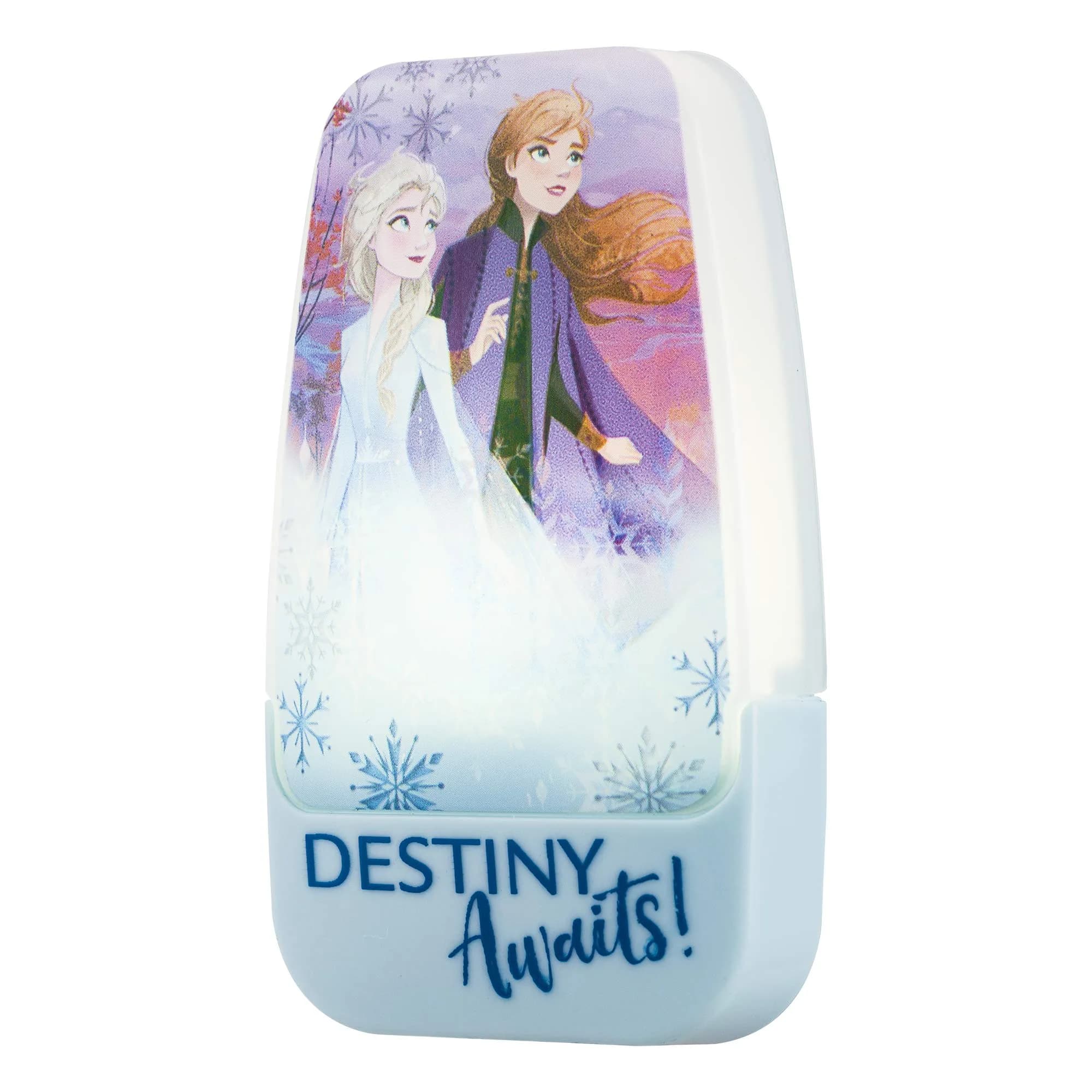 Disney Mickey and Minnie Light-Sensing LED Night Light for Kids | 5.3cm (2.1in) Width — Blue/White Elsa