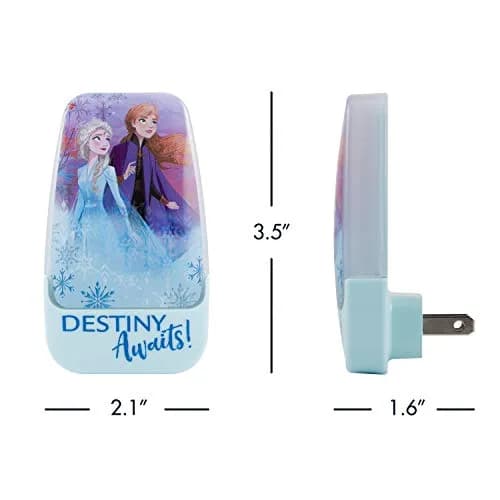 Disney Frozen 45670 LED Night Light, Anna & Elsa, Plug-in | Light-Sensing, Energy-Efficient thumbnail 5