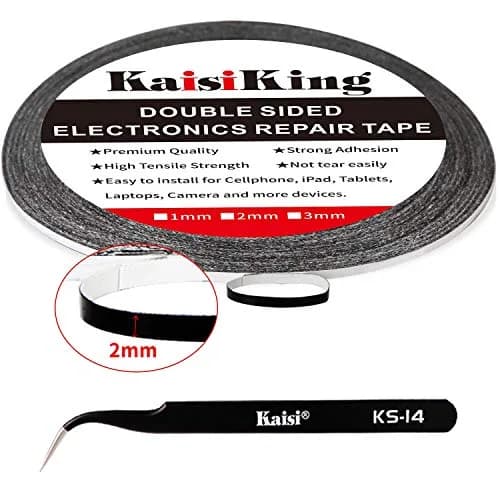 Kaisiking 2mm LCD Repair Tape for Phone Screen | Waterproof Adhesive Tape with Tweezers, 50M thumbnail 7