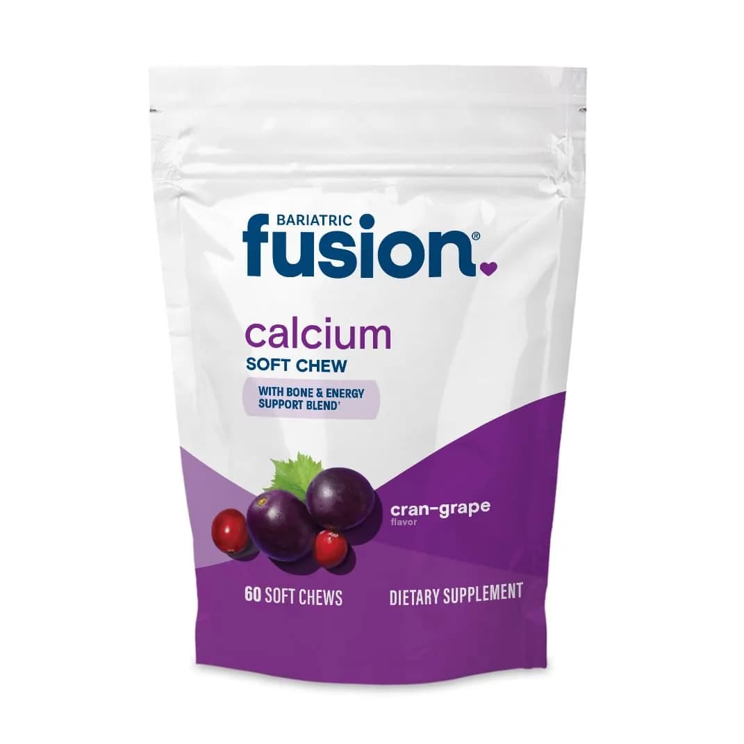 Bariatric Fusion Calcium Soft Chews, Cran-Grape | Bone Support & Energy Boost, 60 Count