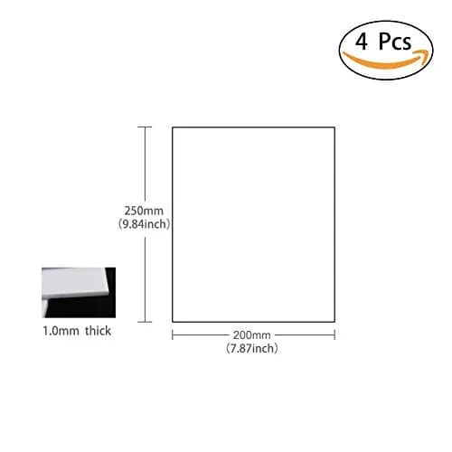 Evemodel White ABS Sheets 4pcs 1mm Thickness 200mm x 250mm | Model Train & Building Use thumbnail 5