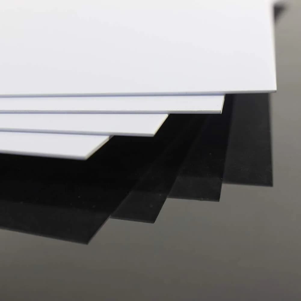 Evemodel White ABS Sheets 4pcs 1mm Thickness 200mm x 250mm | Model Train & Building Use