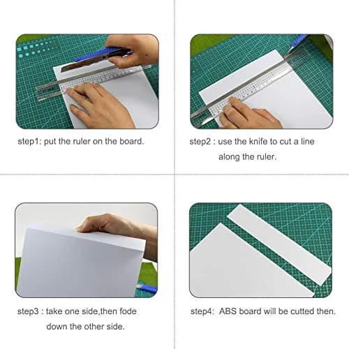 Evemodel White ABS Sheets 4pcs 1mm Thickness 200mm x 250mm | Model Train & Building Use thumbnail 4