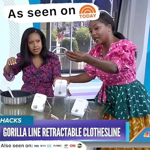 GorillaLine Retractable Clothesline 13.9 ft (4.2 m) | Heavy Duty Stainless Steel Indoor Outdoor Drying Rack thumbnail 9