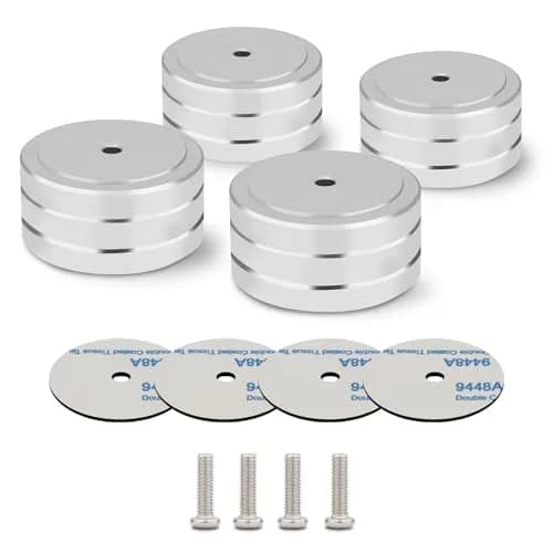 Monosaudio Silver 4pcs CE_ACCESSORY Load 400KG Anti Vibration Pads 40 x 20mm thumbnail 1