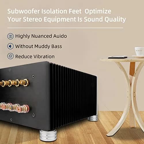 Monosaudio Silver 4pcs CE_ACCESSORY Load 400KG Anti Vibration Pads 40 x 20mm thumbnail 2