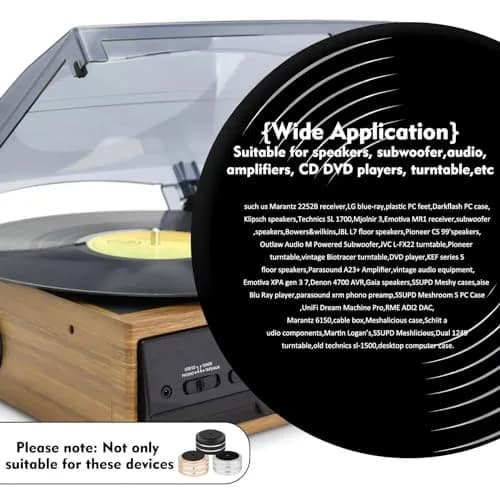 Monosaudio Gold 4Pcs Aluminum HIFI AMP Speaker Isolation Stand 40mm Diameter x 20mm Height | Vibration Damping Feet for Turntables & Amplifiers thumbnail 5