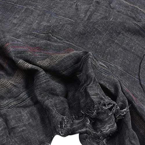 Kangqifen Unisex Striped Cotton Linen Scarf 75x35 inches | Lightweight & Soft for All Seasons thumbnail 4