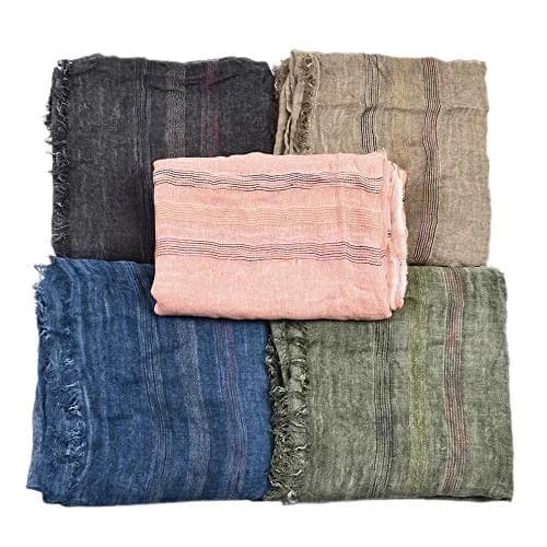 Kangqifen Unisex Soft Cotton Linen Scarf 75 x 35 inches | Lightweight & Stylish thumbnail 5