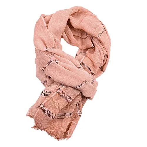 Kangqifen Unisex Soft Cotton Linen Scarf 75 x 35 inches | Lightweight & Stylish thumbnail 2